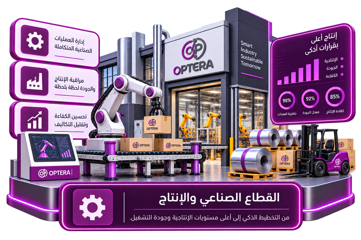 حلول القطاع الصناعي وإدارة الإنتاج من OPTERA